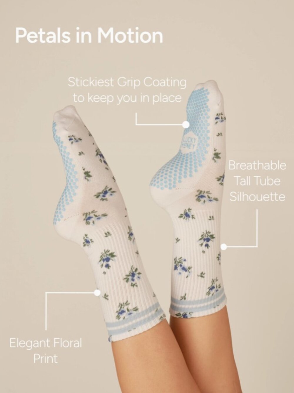 The Floral Grip Sock